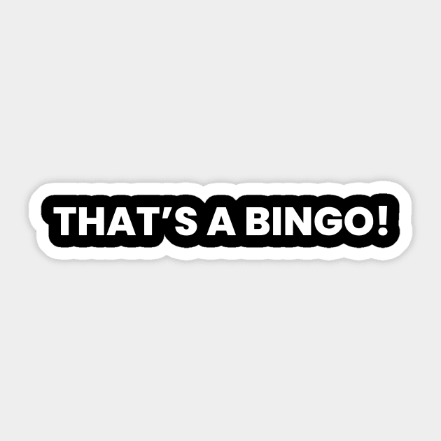 That’s a Bingo! Sticker by WeirdStuff